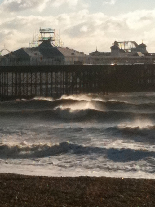 Brighton pier surfer